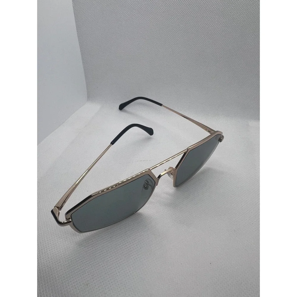 Unique Design Milano Wild Bill C.M4 Gold Geometric Aviator Sunglasses Italy 56mm